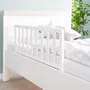 Roba Barandilla de Cama de Madera 90 cm - Protección Anticaída Segura para Bebés y Niños - 18 Meses a 5 Años - Blanco