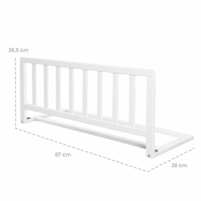 Roba Barandilla de Cama de Madera 90 cm Blanco