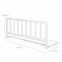 Roba Barandilla de Cama de Madera 90 cm Blanco