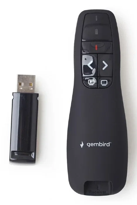 Gembird Presentador inalámbrico WP-L-12 con puntero láser Negro