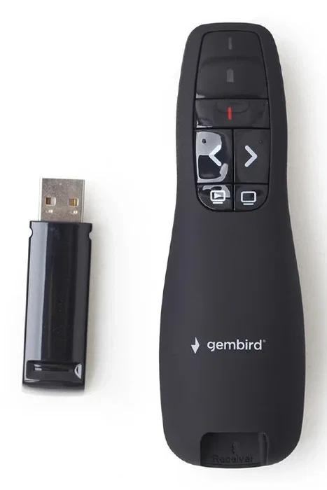 Presentador inalambrico gembird con puntero laser wp-l-12