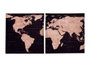 Giftdecor Lienzo 40x40 cm Mapa del Mundo Surtido (Set de 16)