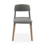 Versa Silla de Cocina Gris 45x76 cm - Madera y Polipropileno (4 Unidades)
