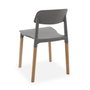 Versa Silla de Cocina Gris 45x76 cm - Madera y Polipropileno (4 Unidades)