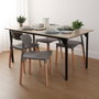 Versa Silla de Cocina Gris 45x76 cm - Madera y Polipropileno (4 Unidades)