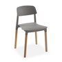 Versa Silla de Cocina Gris 45x76 cm - Madera y Polipropileno (4 Unidades)