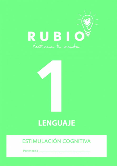 RUBIO Cuaderno A4 Estimulación Cognitiva Lenguaje Nº 1