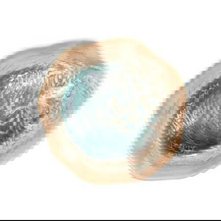 Summa Mar Verde Plato Hondo o Sopero de Gres con Decoración de Cangrejo, 24 cm de Diámetro (Set de 6)