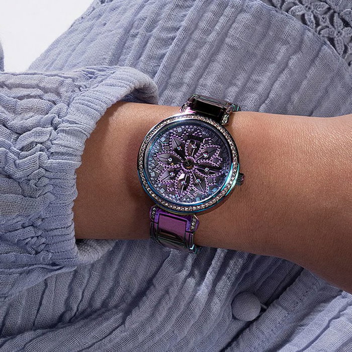 Guess GW0528L4 Lily con esfera morada y correa multicolor