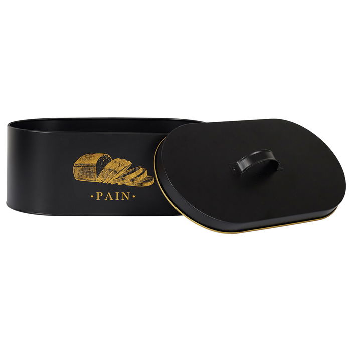 Cook Concept Caja Metal "Pain" Lounge Negra Mate 34x18x17 cm