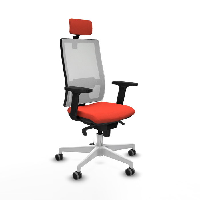 PIQUERAS Y CRESPO Silla de oficina Horna con mecanismo Sincro, Naranja oscuro y Blanco PIQUERAS Y CRESPO Silla de oficina Horna con mecanismo Sincro, Naranja oscuro y Blanco