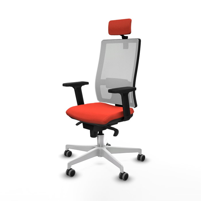 PIQUERAS Y CRESPO Silla de oficina Horna con mecanismo Sincro, Naranja oscuro y Blanco PIQUERAS Y CRESPO Silla de oficina Horna con mecanismo Sincro, Naranja oscuro y Blanco