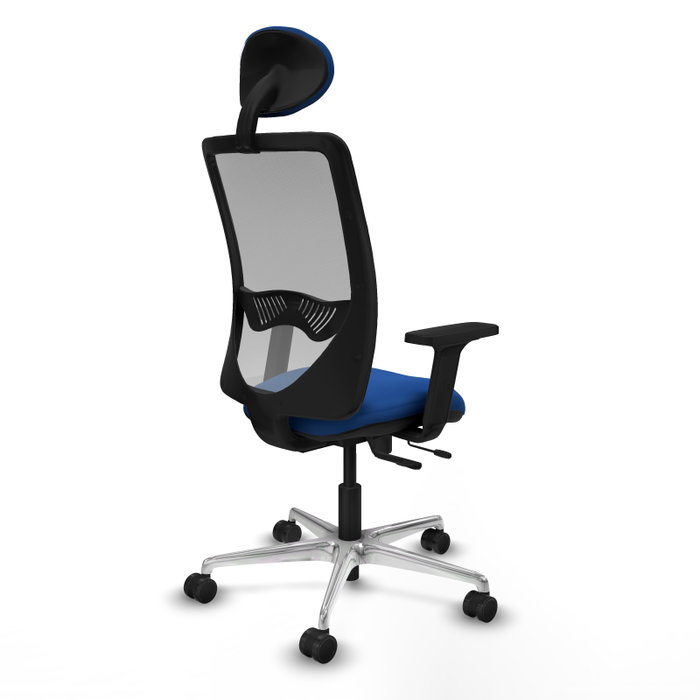 PIQUERAS Y CRESPO Silla de oficina Zulema con mecanismo Sincro/Traslack Azul y Gris