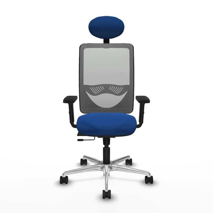 PIQUERAS Y CRESPO Silla de oficina Zulema con mecanismo Sincro/Traslack Azul y Gris