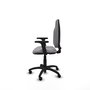 Silla de oficina Algarra con mecanismo Contacto permanente básico tapizada con Similpiel color Gris. Equipada con Base poliamida negra, Brazos 2D y Ruedas autofrenantes