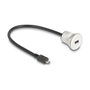 DeLOCK 88184 Cable USB 2.0 Micro-B con buje de montaje y cable de derivación de 30 cm