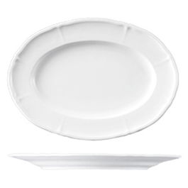 LANGENTHAL BARROCO Fuente Oval para Vajilla, Grabada, Blanco, 36 cm Largo x 27 cm Ancho (Set de 5)