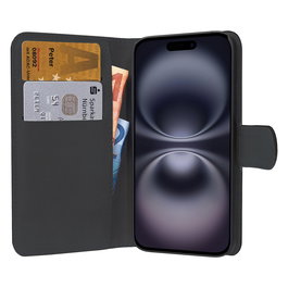 PEDEA 50160990 Funda Cartera para Apple iPhone 16 Plus - Negro, Cierre Magnético, Protectora