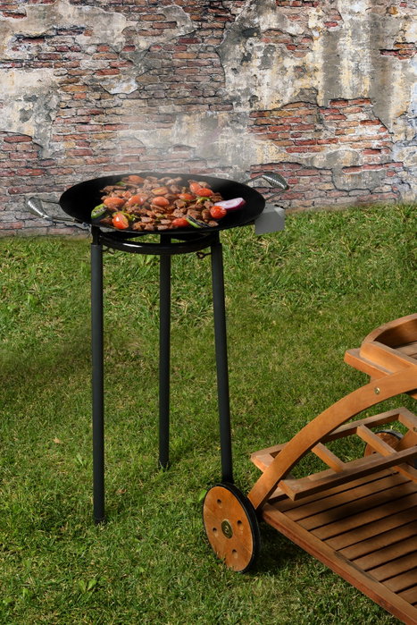 Hermia Mini Barbacoa de Metal Portátil para Exteriores 48x48x84 cm