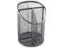 Q-connect Cubilete Portalapices Metal Rejilla Plata con 3 Compartimentos Diametro 110 mm Alto 147 mm