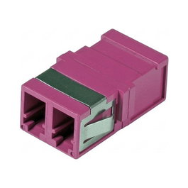 EFB Elektronik Adaptador de fibra óptica LC-LC Dúplex OM4 Violeta