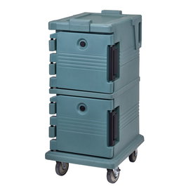 CAMBRO Carro isotérmico de doble compartimento Serie Camcarts® Azul pizarra