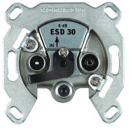 Kathrein ESD 30 Antena para TV 3 Orificios con Paso de DC y Conectores TV, IEC, F Color Plata