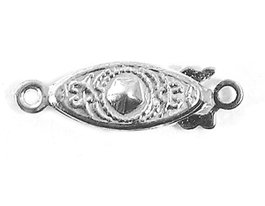 Innspiro Cierre metálico para collar oval plateado 18x7mm (2 unidades)