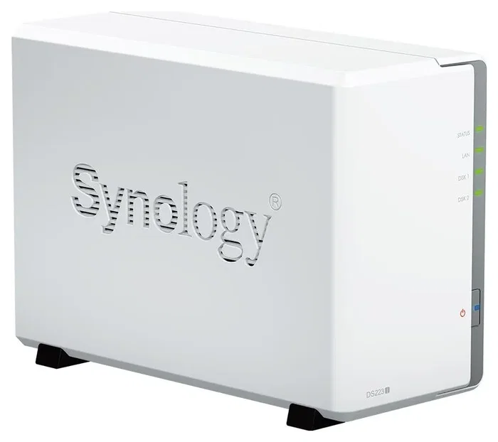 Synology DiskStation DS223j NAS de 2 bahías, Realtek RTD1619B, 1 GB DDR4, Blanco