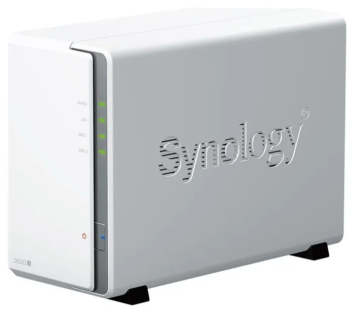 Synology DiskStation DS223j NAS de 2 bahías, Realtek RTD1619B, 1 GB DDR4, Blanco