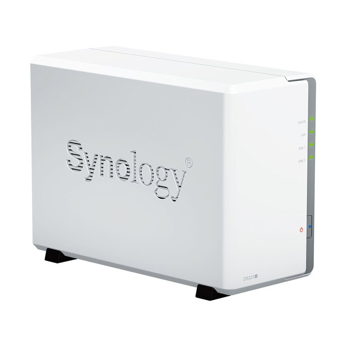 Synology DiskStation DS223j NAS de 2 bahías, Realtek RTD1619B, 1 GB DDR4, Blanco