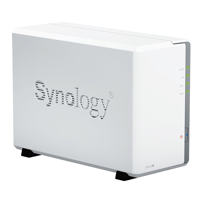 Synology DiskStation DS223j NAS de 2 bahías, Realtek RTD1619B, 1 GB DDR4, Blanco