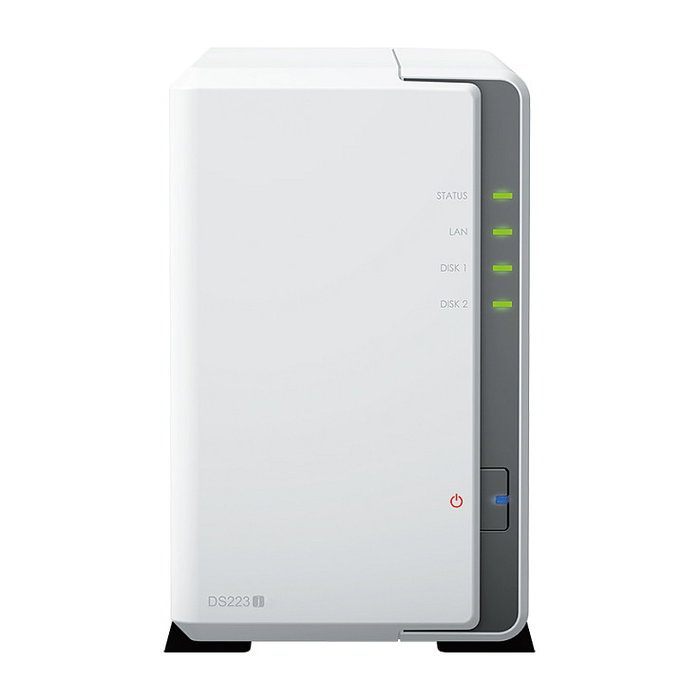 Synology DiskStation DS223j NAS de 2 bahías, Realtek RTD1619B, 1 GB DDR4, Blanco