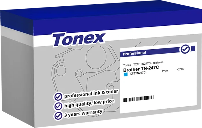 Tonex Tóner Cian Compatible Brother TN-247C TXTBTN247C 2300 Páginas Tonex Tóner Cian Compatible Brother TN-247C TXTBTN247C 2300 Páginas