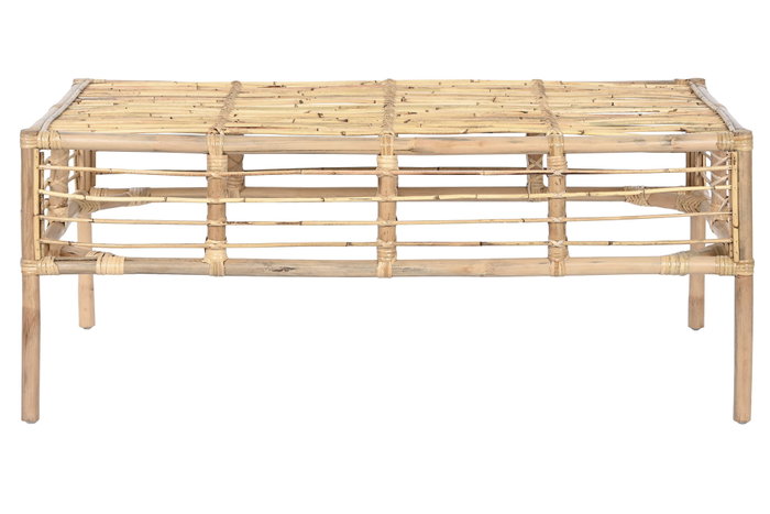 DKD Home Decor Mesa Centro Natural Ratan 110 x 60 x 45 cm