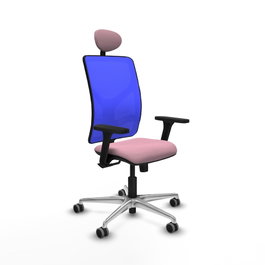 PIQUERAS Y CRESPO Silla de oficina Motilla con Mecanismo Sincro, Rosa y Azul