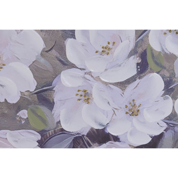 DKD Home Decor Set de 2 Cuadros Lienzo Chica Flores 80x3,5x120 cm
