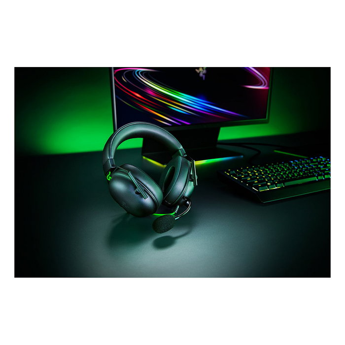 Razer BlackShark V2 X Auriculares Gaming Diadema Alámbricos Circumaural, Negro/Verde, 20-20000 Hz, Micrófono Boom Unidireccional, 240 g, Cable 2 m