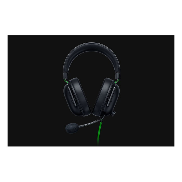 Razer BlackShark V2 X Auriculares Gaming Diadema Alámbricos Circumaural, Negro/Verde, 20-20000 Hz, Micrófono Boom Unidireccional, 240 g, Cable 2 m