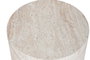 DKD Home Decor Mesita Auxiliar Fibra Vidrio Simil Travertine