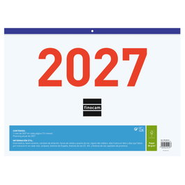 FINOCAM Calendario de escritorio 2027 mensual en catalán con números grandes F94