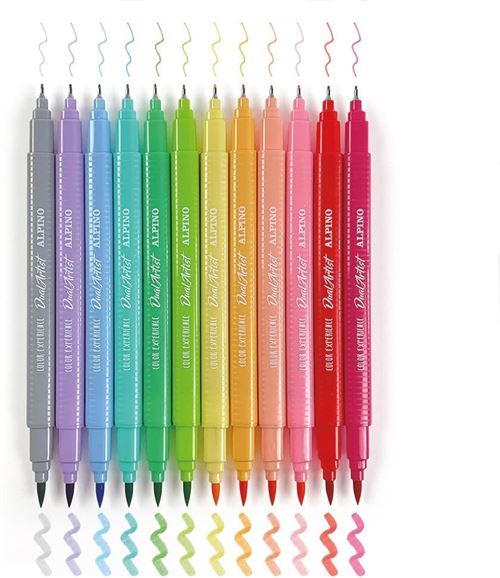Alpino Kit Pastel Lettering Color Experience con 12 Rotuladores Dual Artist Alpino Kit Pastel Lettering Color Experience con 12 Rotuladores Dual Artist