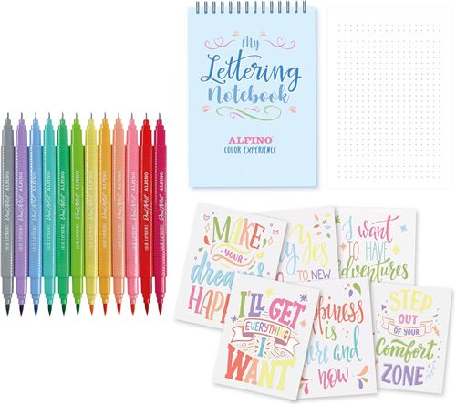 Alpino Kit Pastel Lettering Color Experience con 12 Rotuladores Dual Artist Alpino Kit Pastel Lettering Color Experience con 12 Rotuladores Dual Artist