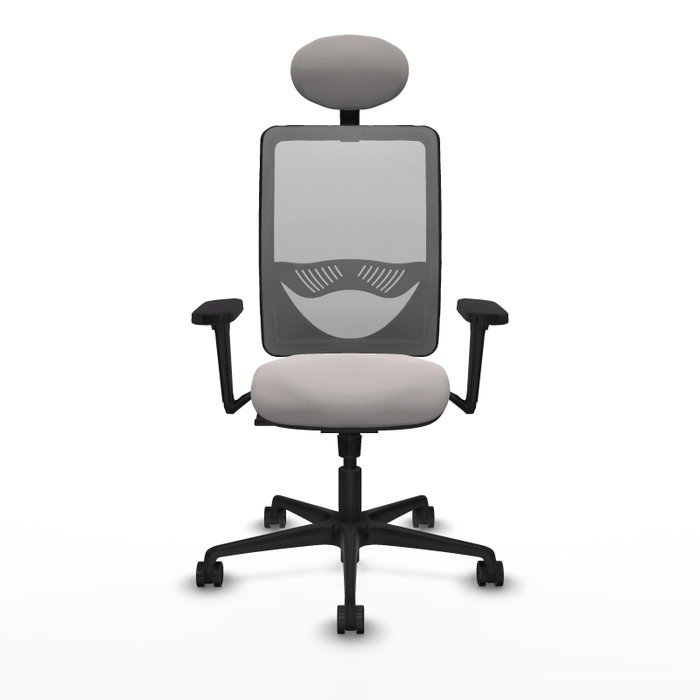 PIQUERAS Y CRESPO Silla de oficina Zulema con mecanismo Sincro, Blanco y Gris PIQUERAS Y CRESPO Silla de oficina Zulema con mecanismo Sincro, Blanco y Gris