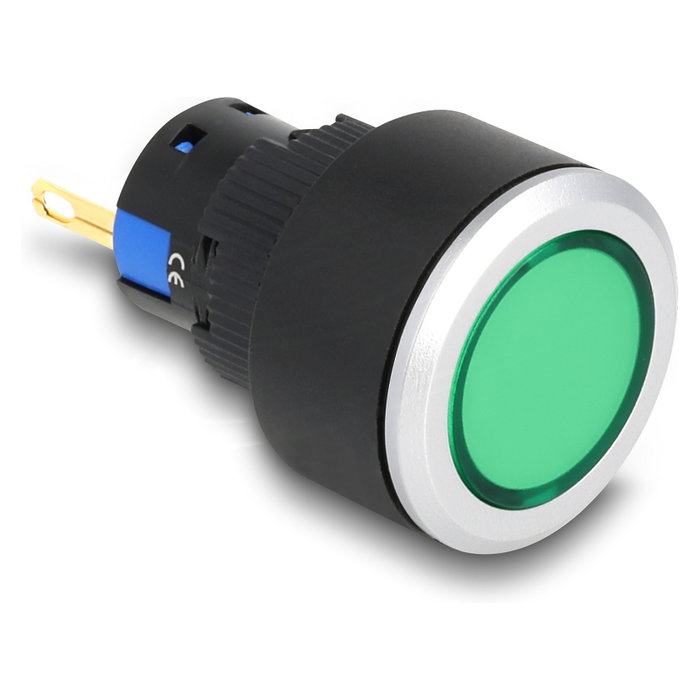 DeLOCK 22055 Lámpara de señalización LED verde de 16 mm para maquinaria industrial con versión de soldadura DeLOCK 22055 Lámpara de señalización LED verde de 16 mm para maquinaria industrial con versión de soldadura