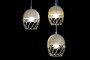 DKD Home Decor Lámpara de Techo de Metal y Ratán Marrón Claro y Blanco 38x38x75 cm