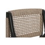 DKD Home Decor Silla de Teca y Fibra Negro