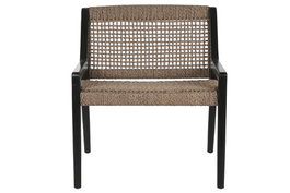 DKD Home Decor Silla Boho Negro 65 x 62 x 72 cm