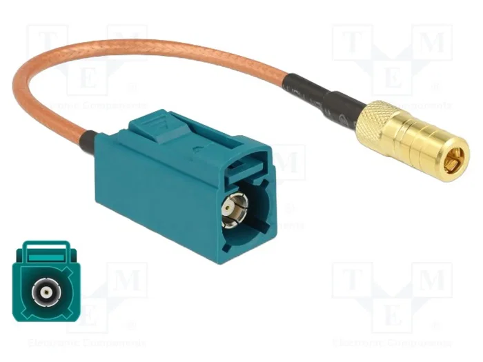 DeLOCK Cable coaxial 89671 FAKRA Z hembra a SMB hembra RG-316 15 cm DeLOCK Cable coaxial 89671 FAKRA Z hembra a SMB hembra RG-316 15 cm