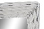 DKD Home Decor Espejo de Mimbre Trenzado Blanco